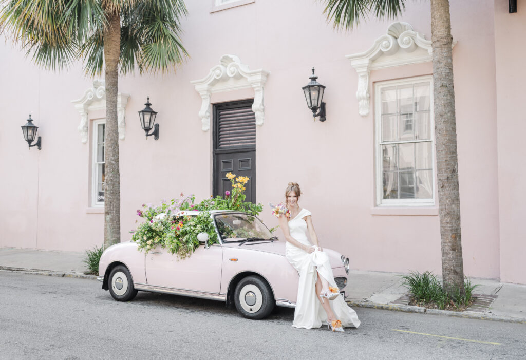 The Pink Figgy with florals in Charleston, SC

