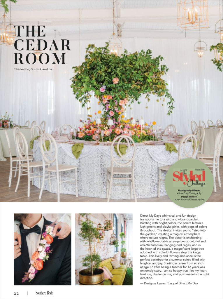 Southern Bride publication featuring Alisha Cory Photography
