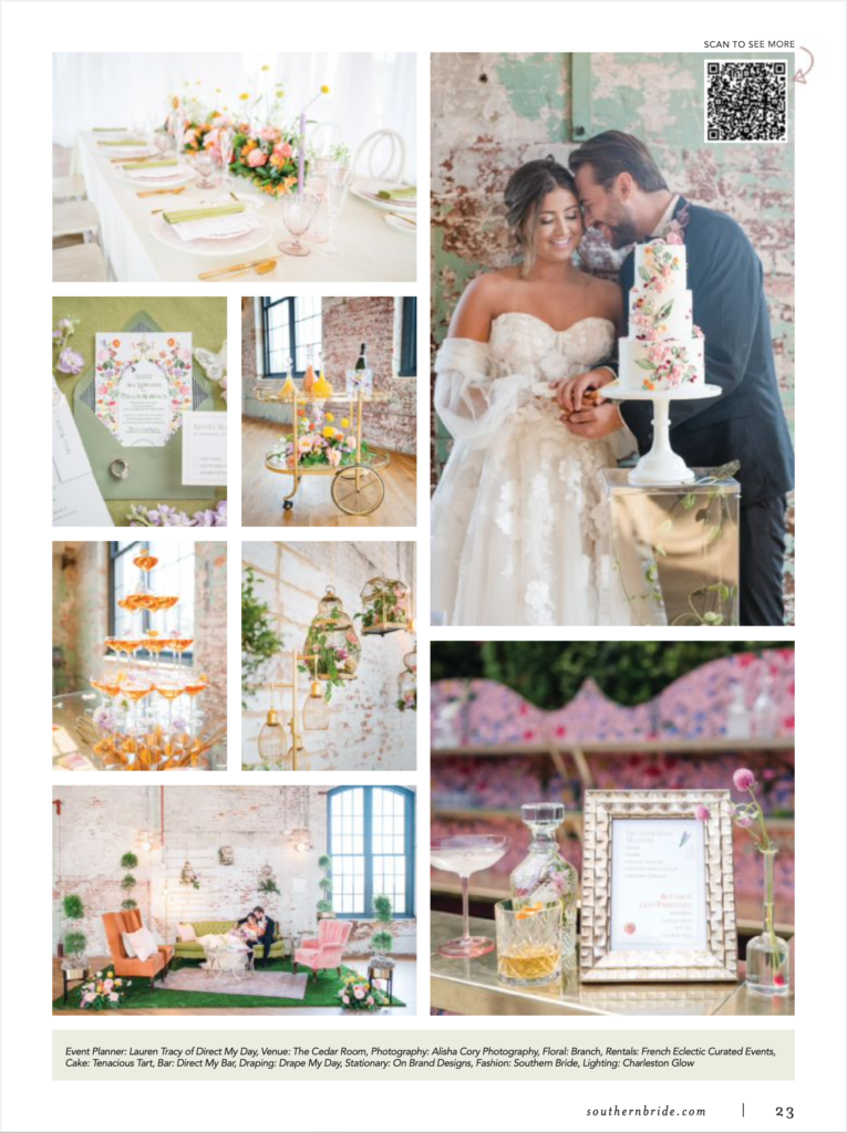 Southern Bride publication featuring Alisha Cory Photography