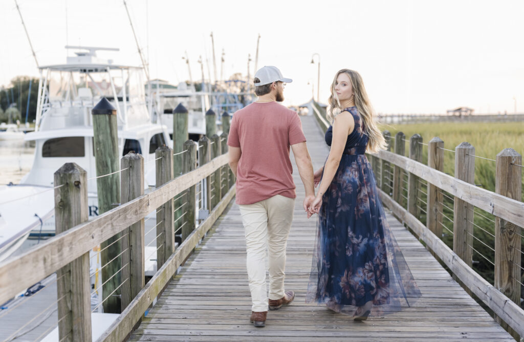 Engagement photos at Shem Creek