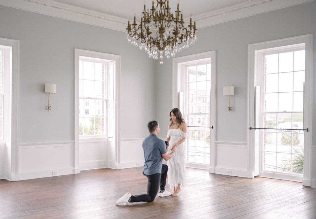 Charleston wedding proposal photography