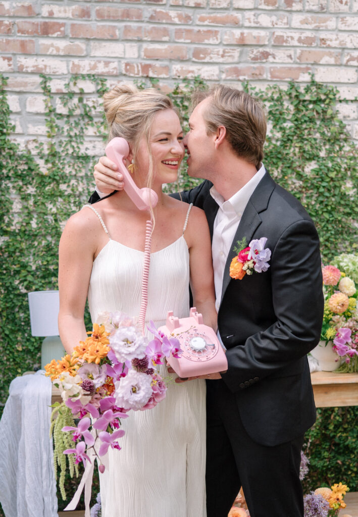 Bride and Groom with After the Tone at Mudhouse Micro wedding venue