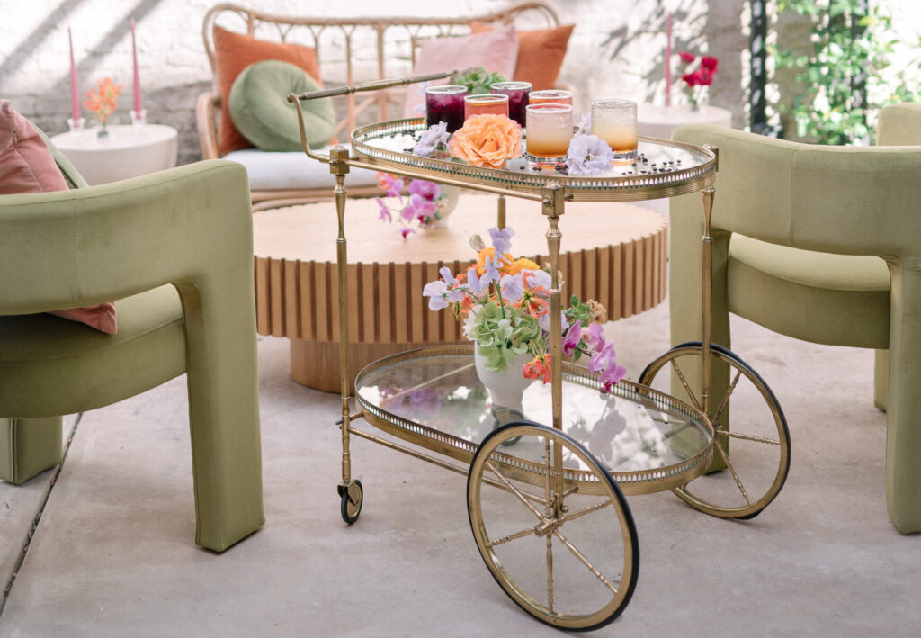Charleston wedding beverage cart