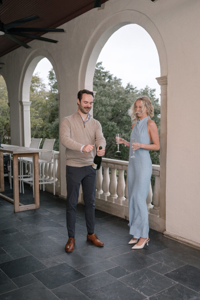 Charleston surprise proposal in the rain