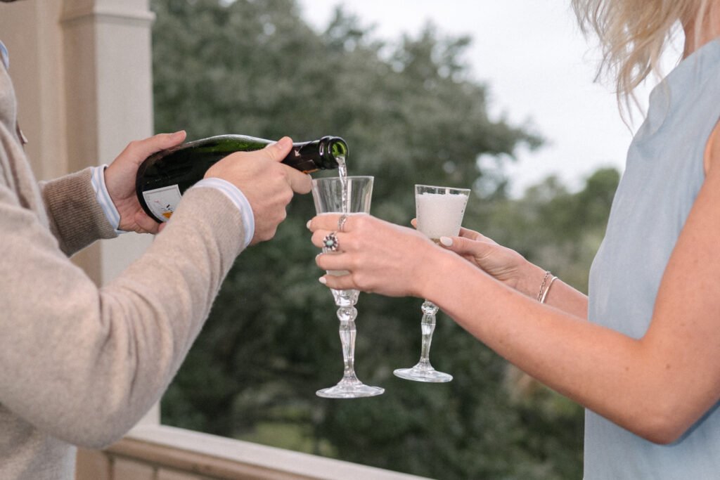 Charleston surprise proposal in the rain