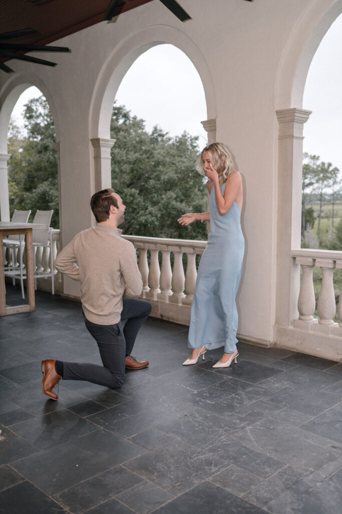 Charleston surprise proposal in the rain