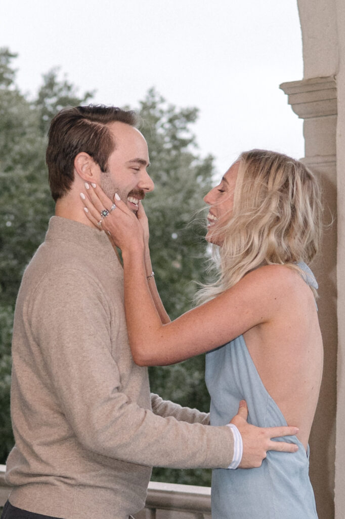 Charleston surprise proposal in the rain