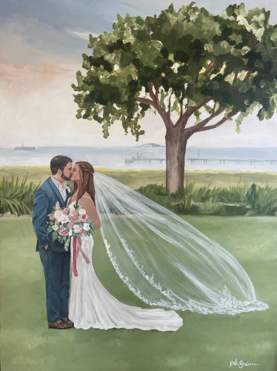 live wedding painter Charleston