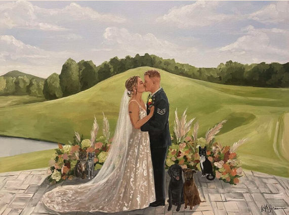 live wedding painter Charleston